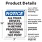 Signmission All Truck Drivers Must OSHA Notice Sign, Plastic, 7in W x 10in L, 2PK OS-2PACK-NS-P-710-V-15227 - alternate 2
